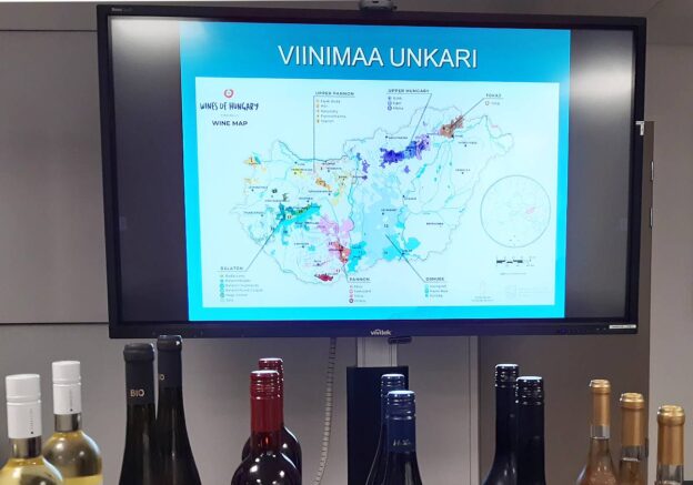 Unkari viinialueet, kartta
